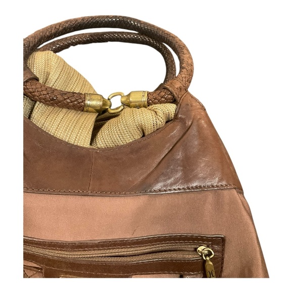 Cole Haan Women’s Vintage Beige Brown Tweed Boho Shoulder Bag Handbag Purse - Picture 12 of 16